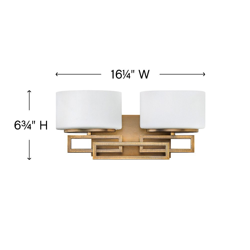 2 Light Bathroom Vanity in Transitional Style – 16.25 Inches Wide by 6.75 Inches