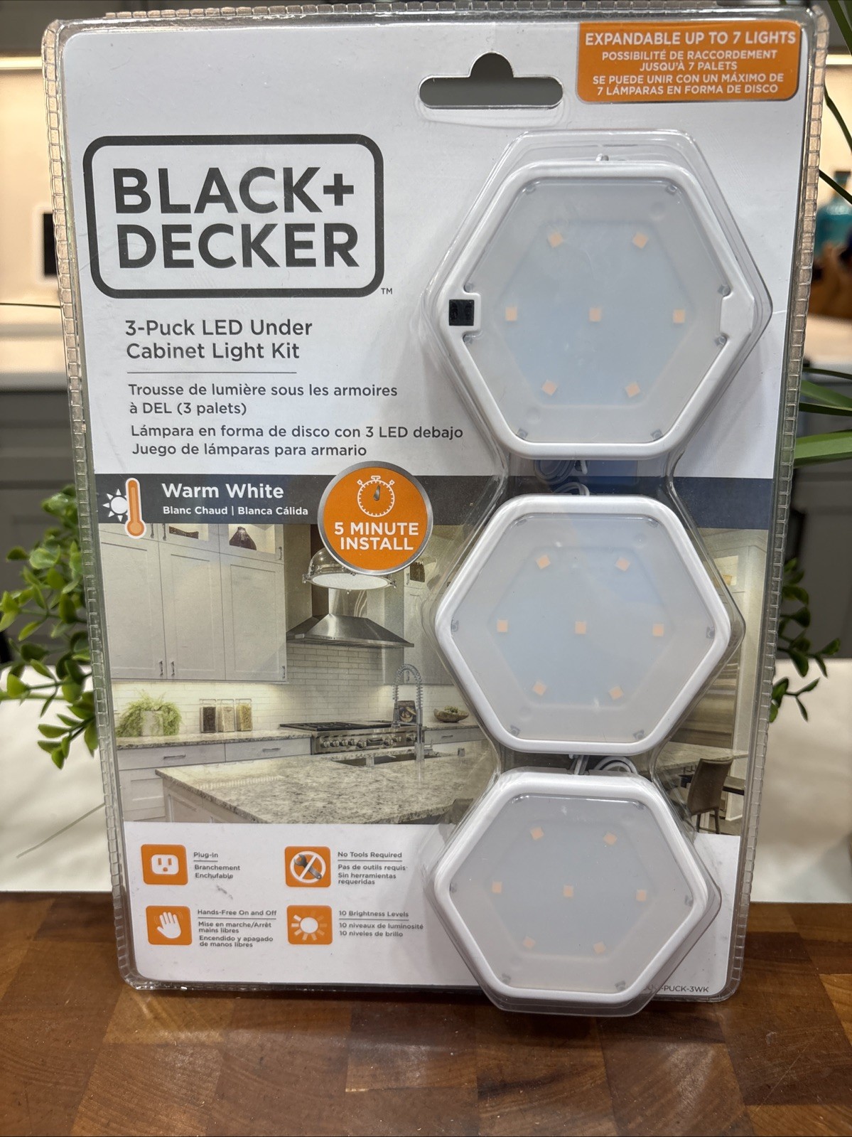 3-Pack LED Puck Light Kit, Warm White (LEDUC-PUCK-3WK) 3-Pack