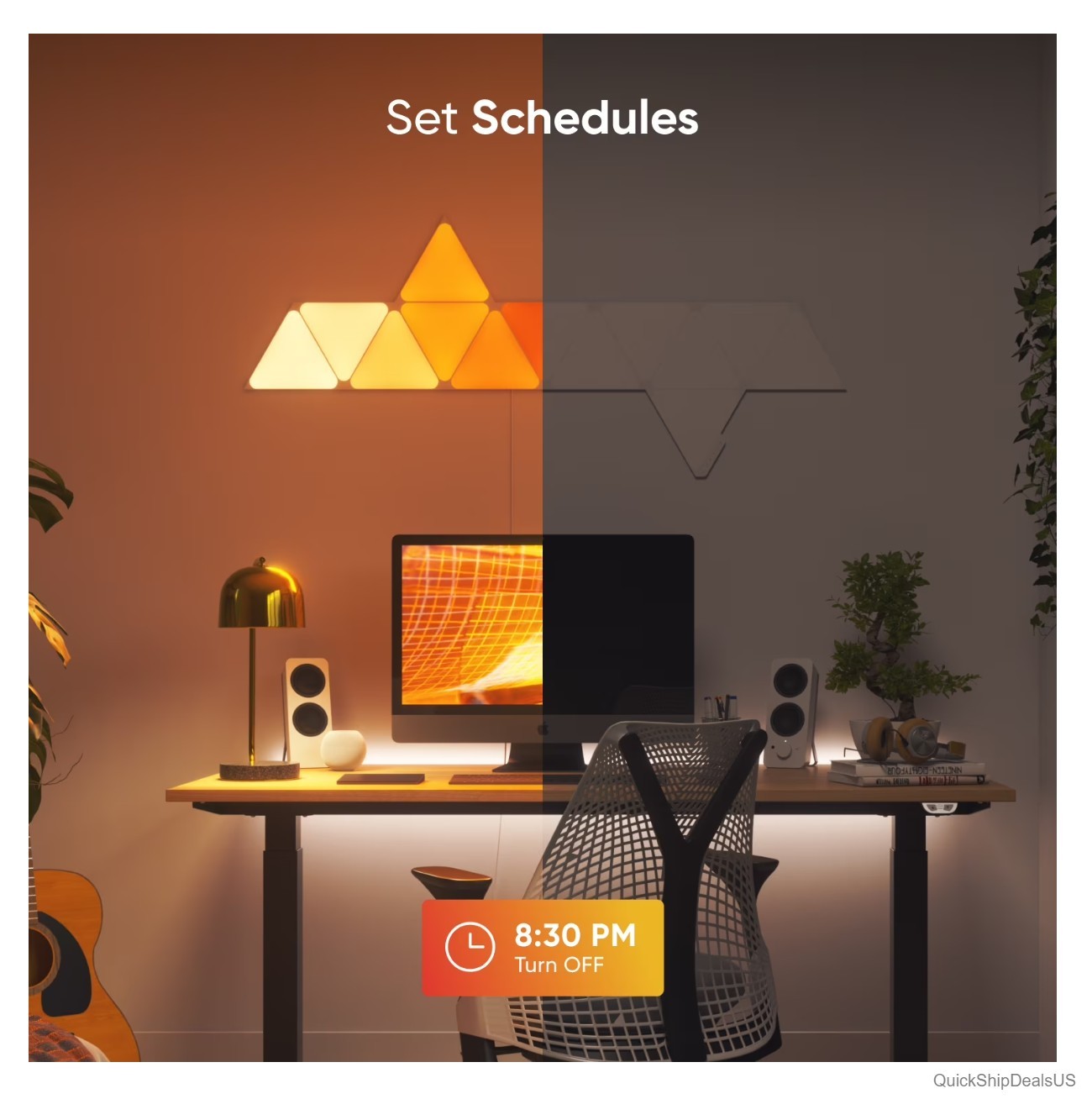 Modular LED Wall Light Panels 5 Pack Smart App Controlled Music Sync Screen
