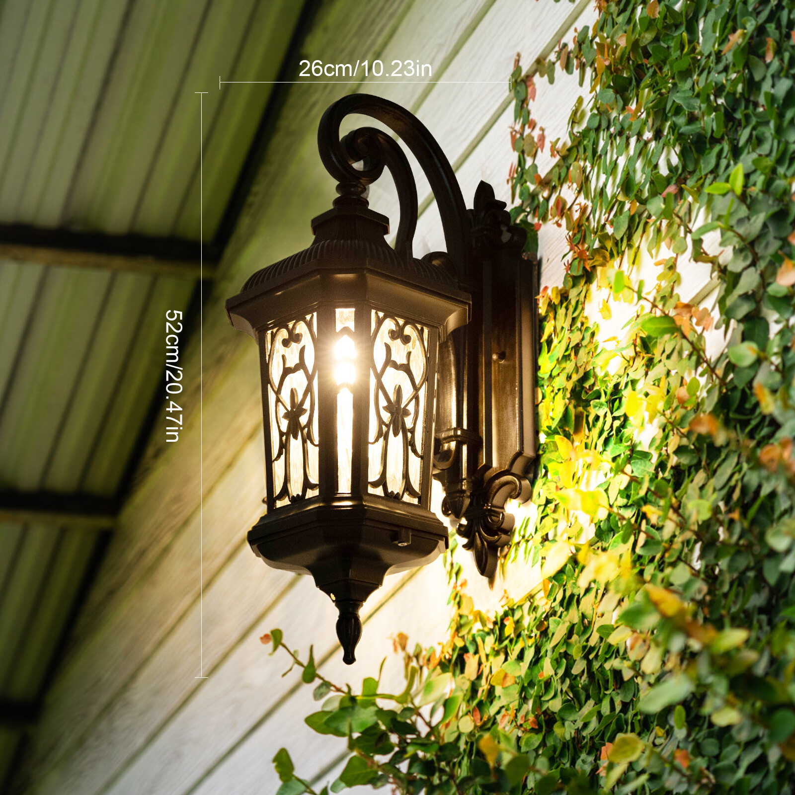 1* Dusk to Dawn Outdoor Wall Sconce Porch Light Exterior Wall Light Fixture