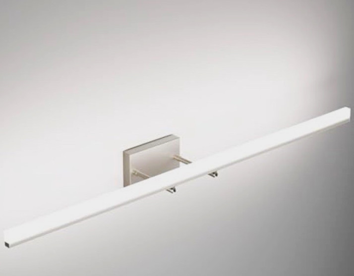 LED Bathroom Vanity Mirror Light Bar Adjustable Modern Silver Metal Clear White