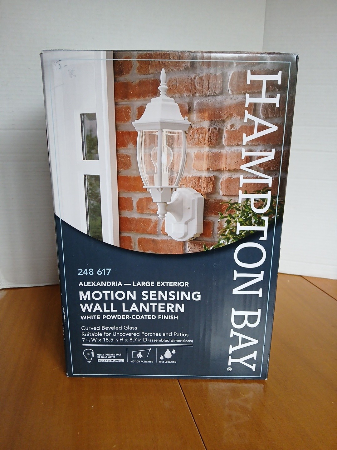 Hampton Bay Alexandria 180 Degree Wall Light Lantern Sconce 8.5″ H x 7″ W x 8.5″