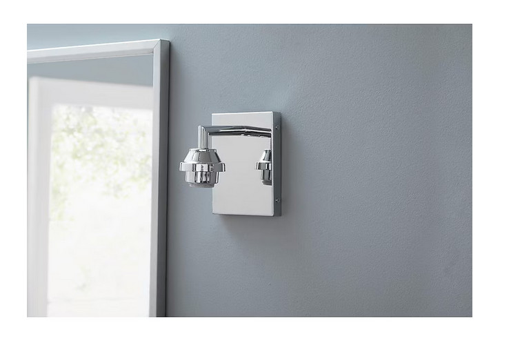 Style Selections 6.25-in 1-Light Polished Chrome Transitional Vanity Light