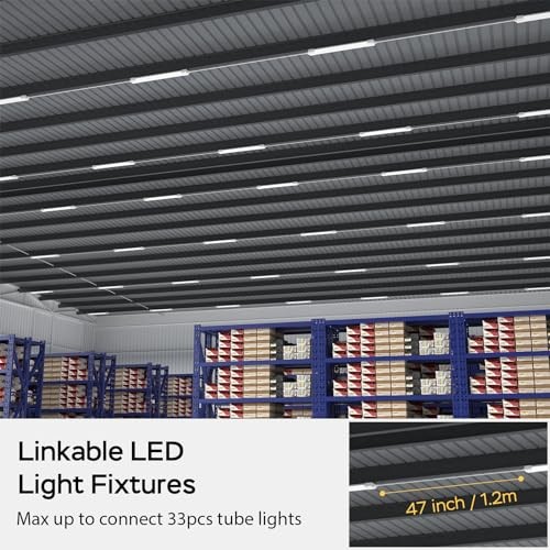 LED Shop Light Fixture, 2FT Linkable 18W Plug in Wall 2FT/with plug White