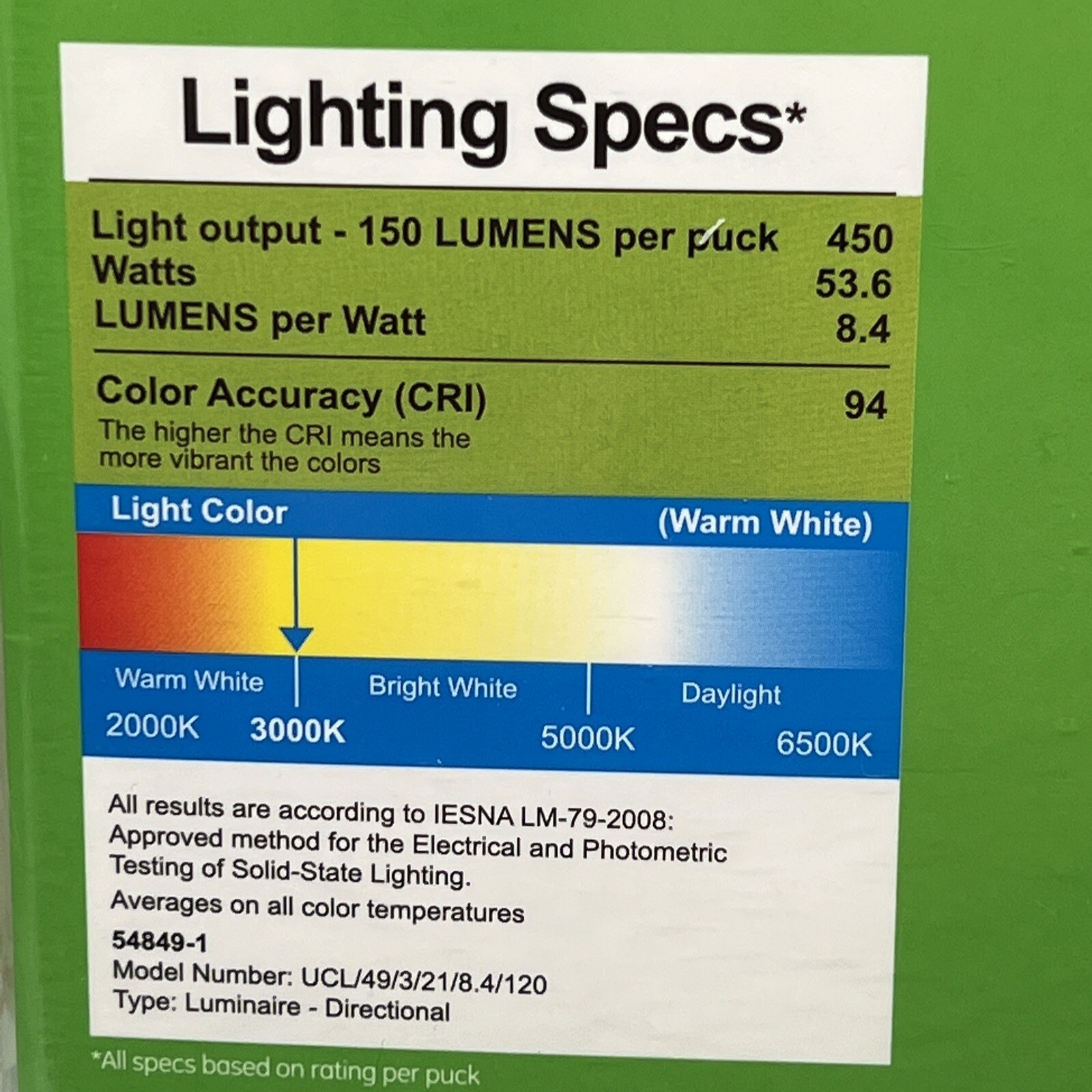GE 3 LED Puck Lights 450 Lumens Linkable Lights Brand New