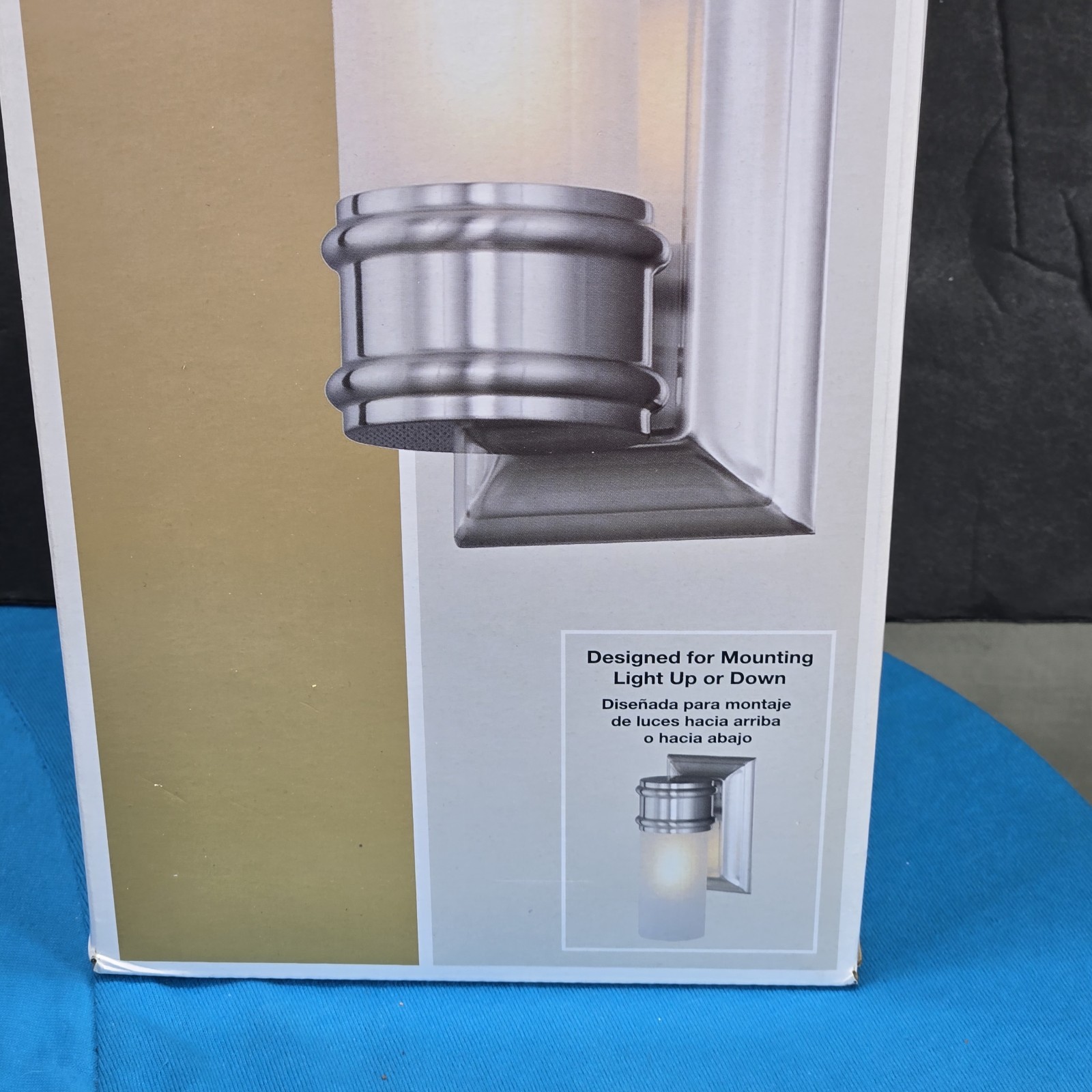 NEW IN BOX! Hampton Bay Charenton 4.5″ Brushed Nickel Forsted Glass Wall Sconce