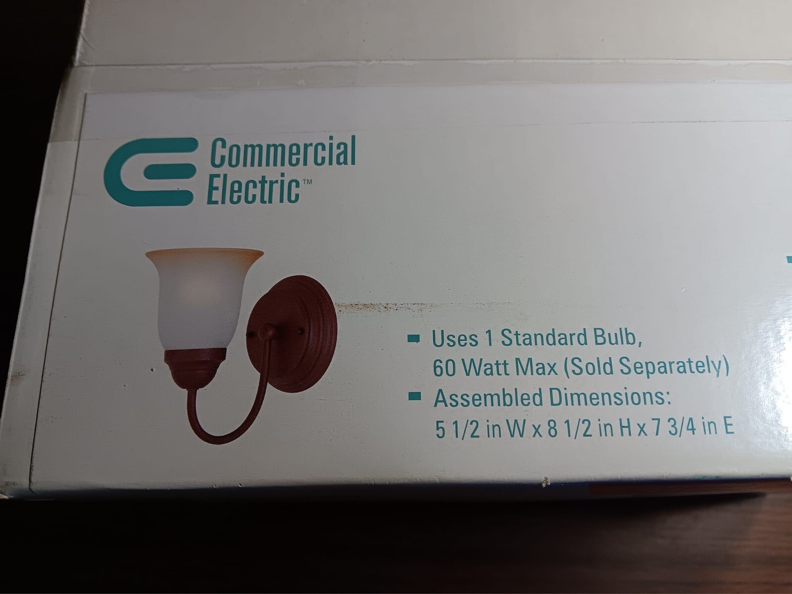 Commercial Electric Wall Sconce Nutmeg Finish Light W Tea Stained Glass 892 489