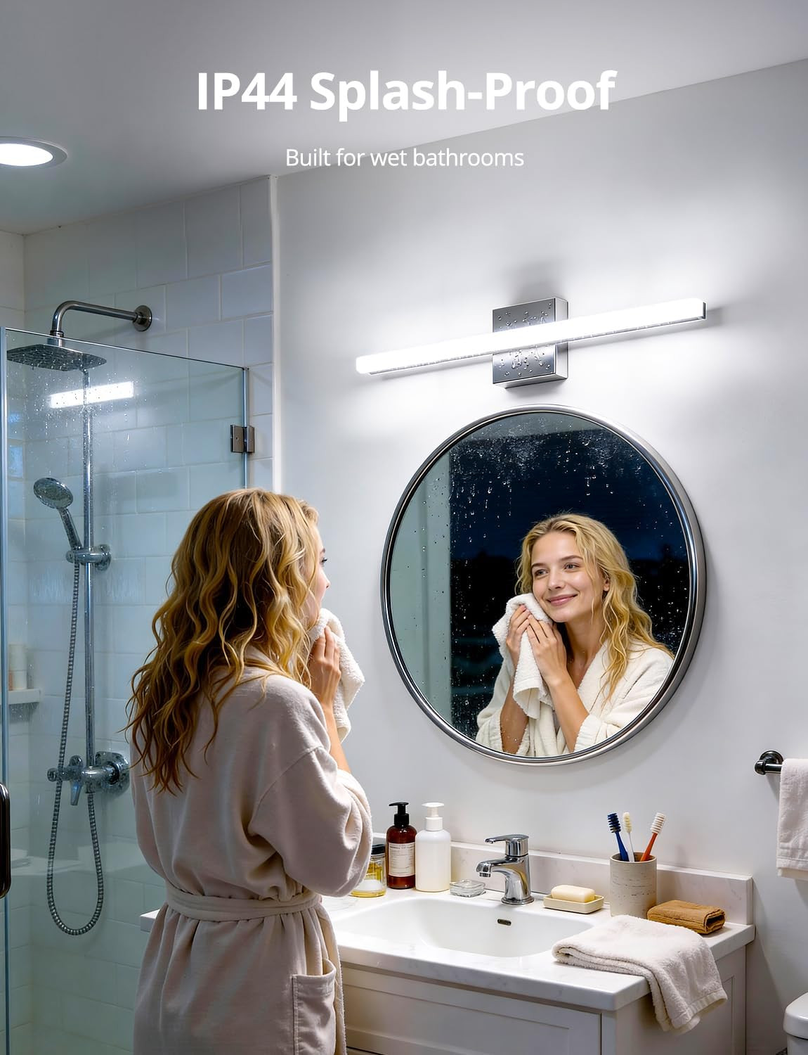 24 Inch Vanity Lights above Mirror Modern Gentle Lighting Bar for Bathroom, LED