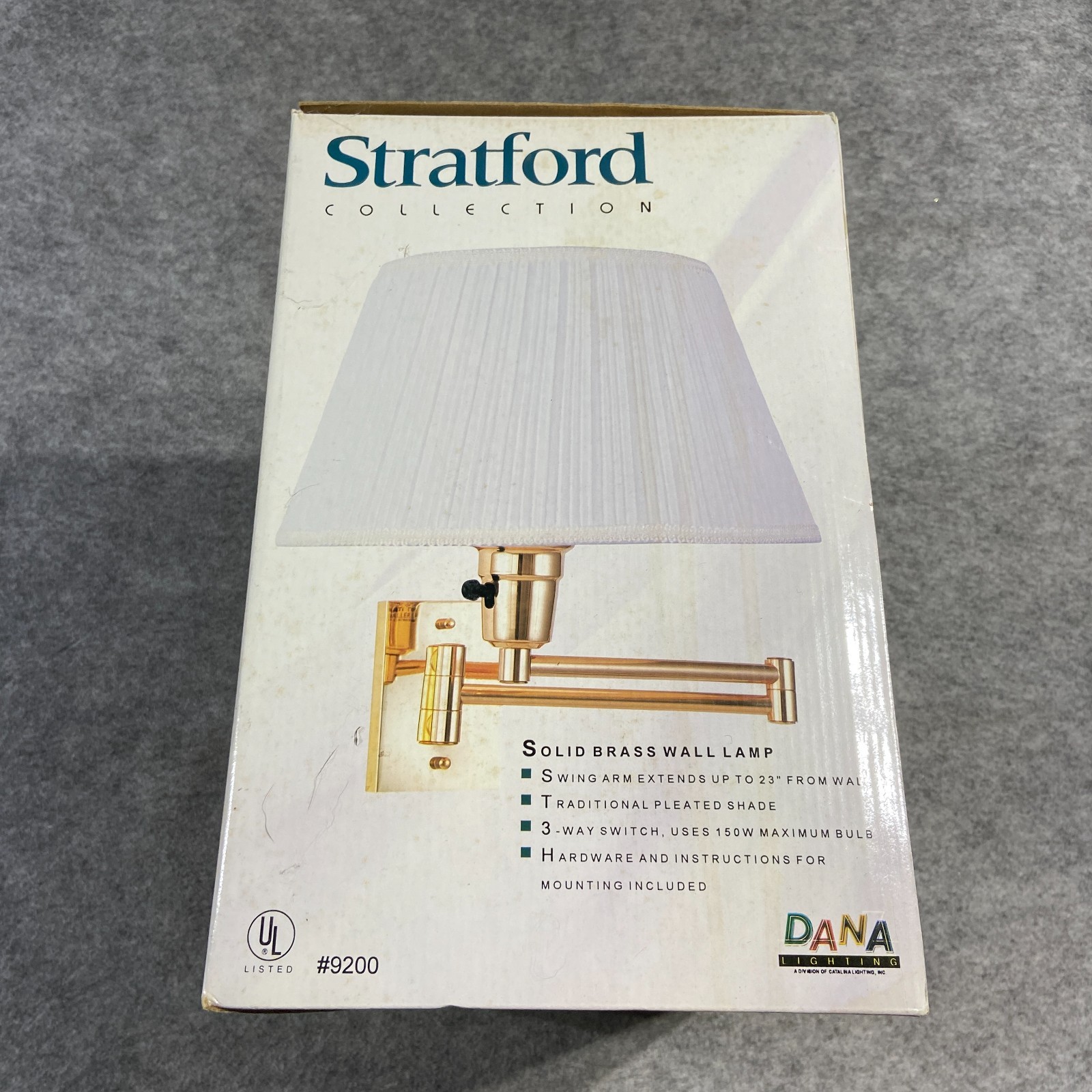 DANA LIGHTING SWING ARM SOLID BRASS WALL LAMP STRATFORD COLLECTION- NIB