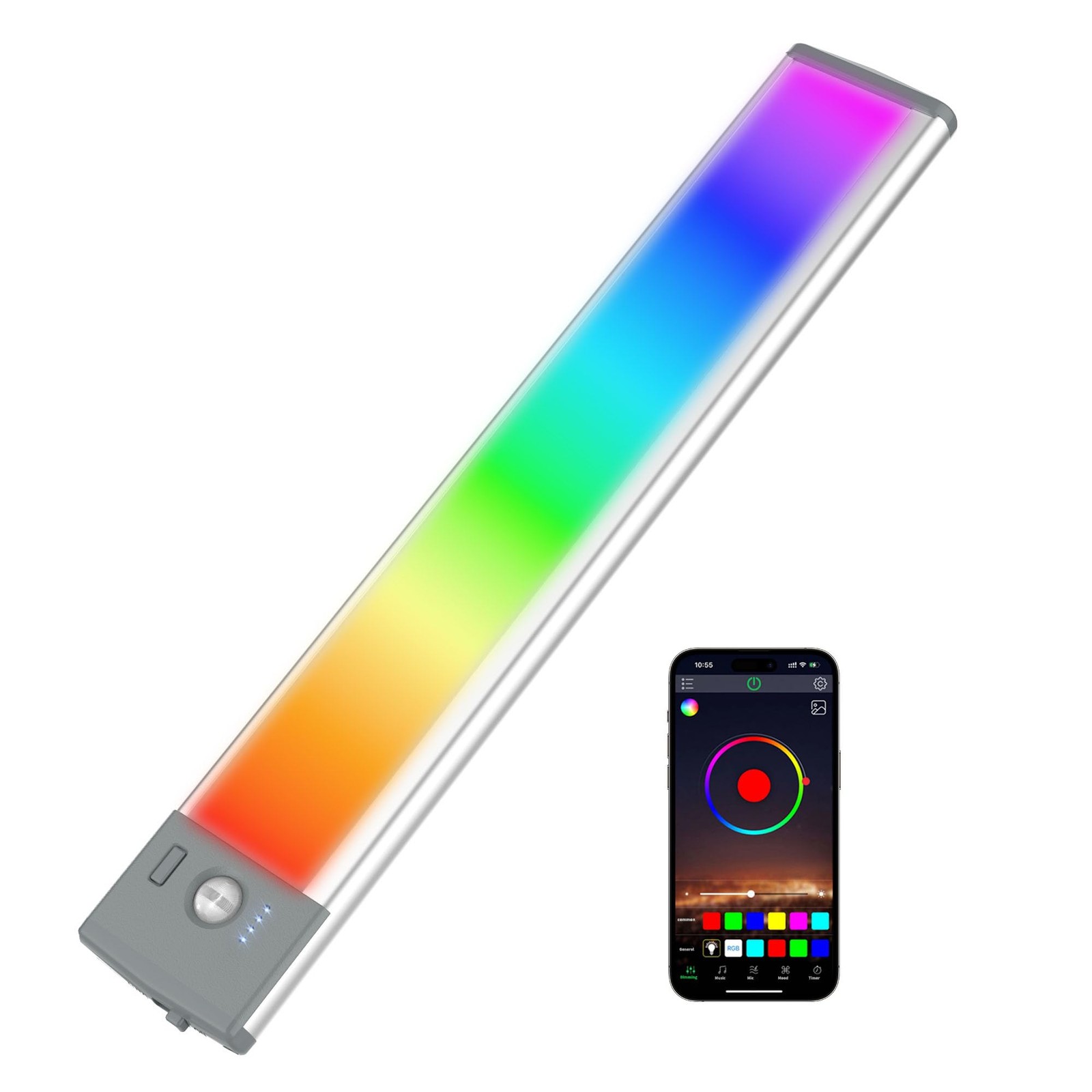 1 Pcs Rgb Led Wall Lightswall Sconces Lamp With App Remote Controlgaming Light B
