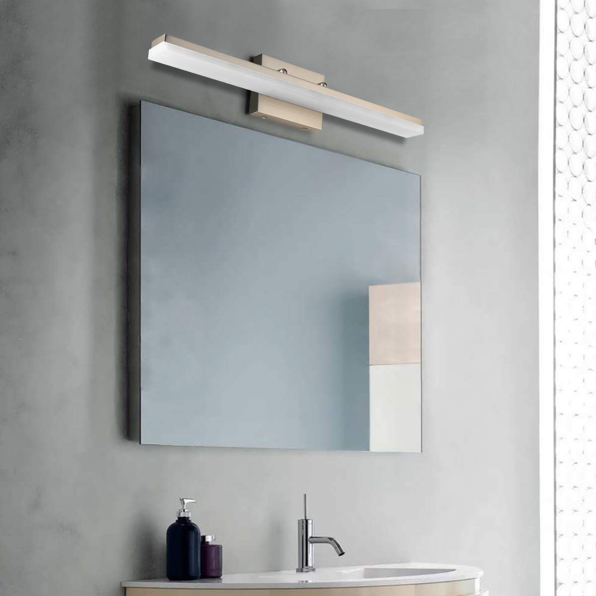 24in Modern LED Vanity Light for Bathroom Lighting Dimmable 24w Brushed Nickel (