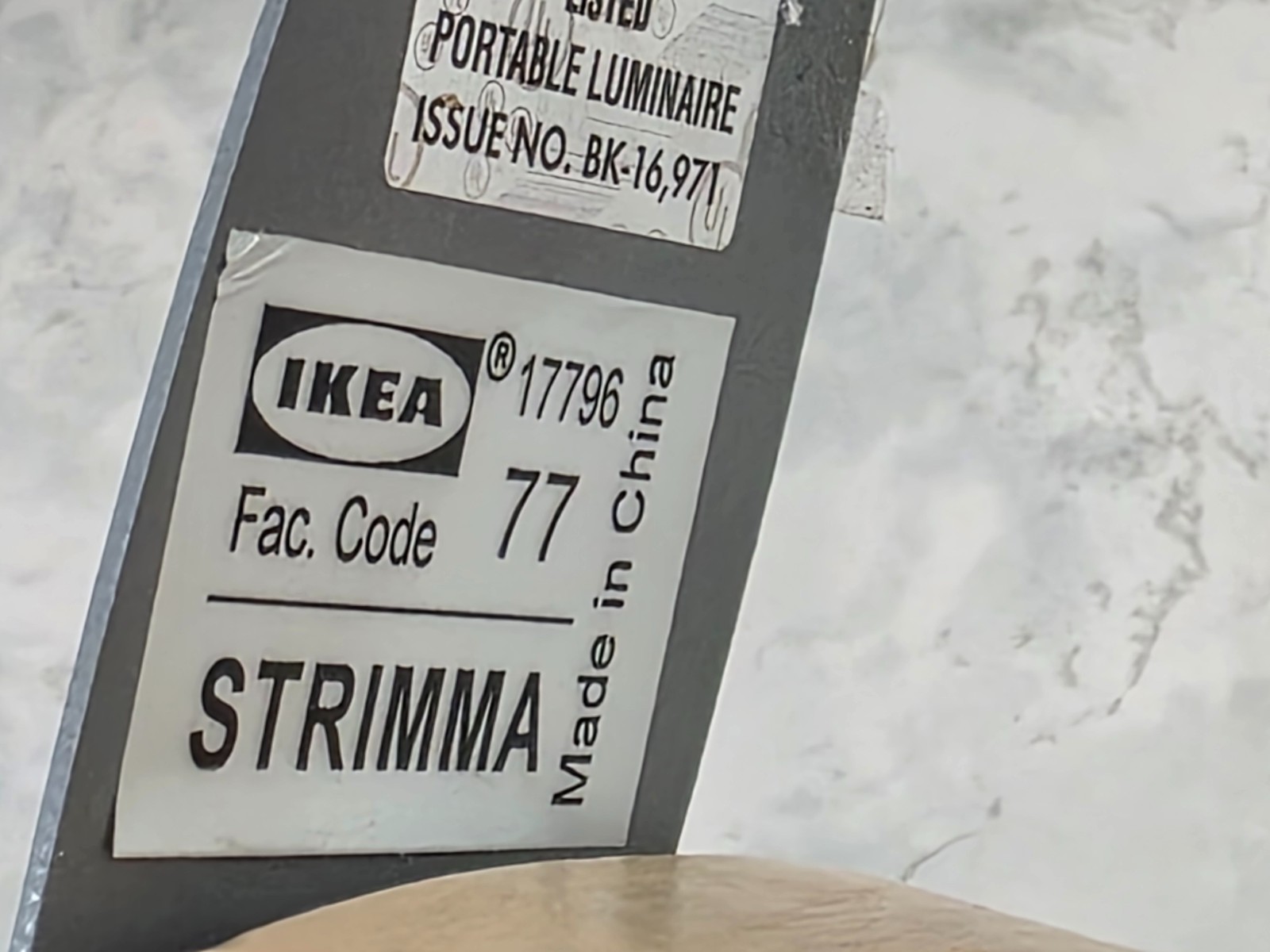 Vintage 1990’s IKEA STRIMMA Wall Lamp Birch. Design: Knut+Marianne Hagberg
