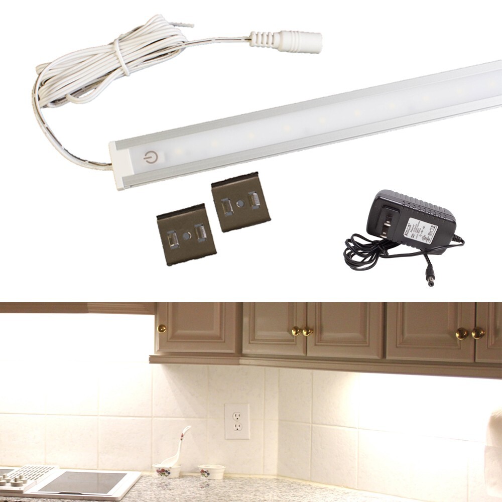 24″ under cabinet LED light Kitchen closet counter touch dim day white 5000K