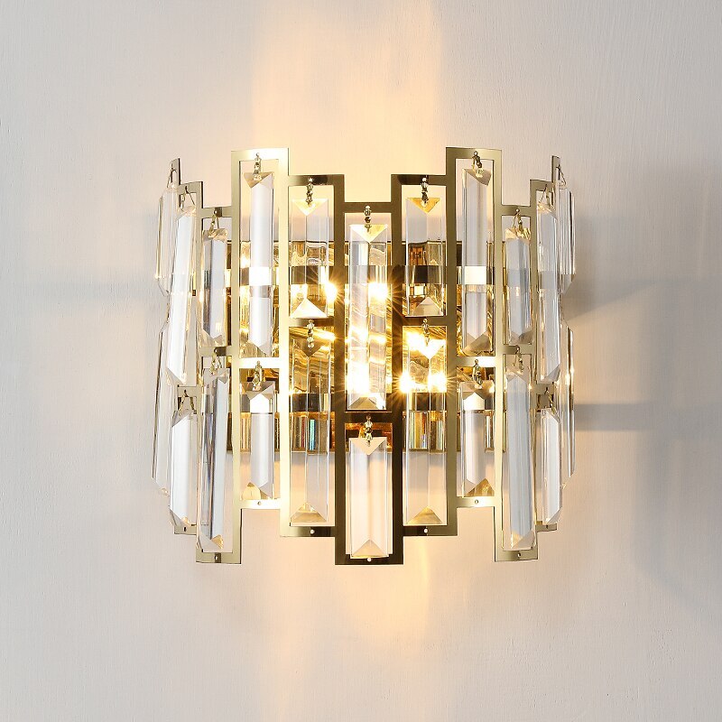 Modern LED Wall Lamp Luxury Crystal Creative Bedroom Study Staircase Lighting