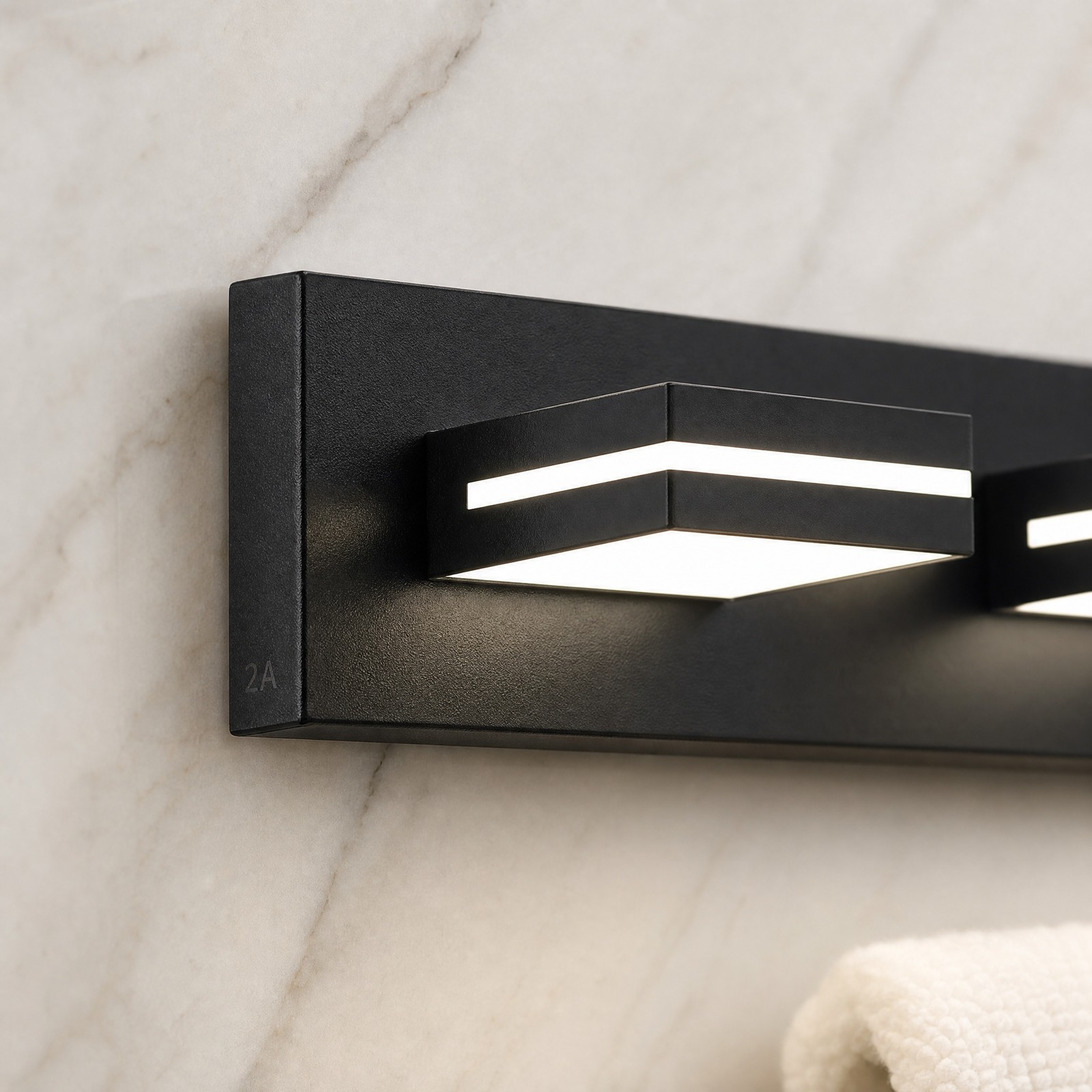 63» Modern Black Vanity Light 8 Lights LED Bathroom Mirror Wall Sconce Fixture