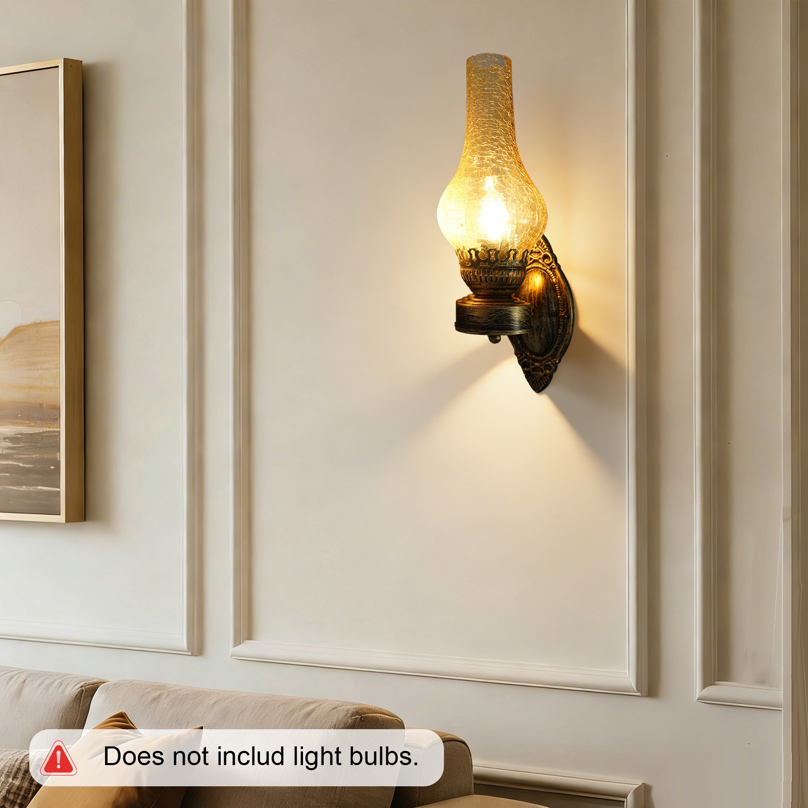 Retro Wall Sconce Light Indoor Antique Lamp Vintage Rustic Lantern Fixture
