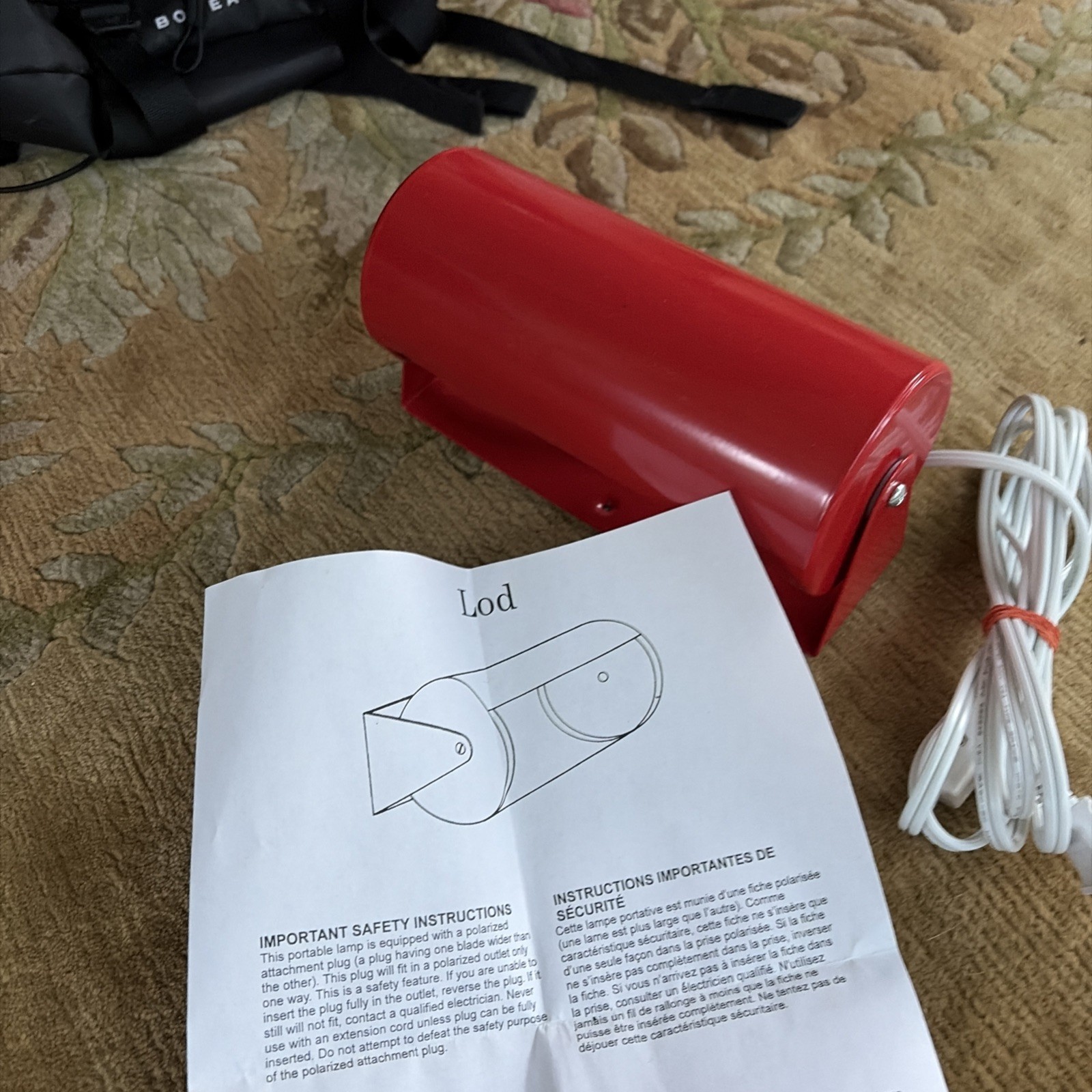 Vintage IKEA Lod Wall Lamp Reading Light Sconce Red Adjustable 90s 8”