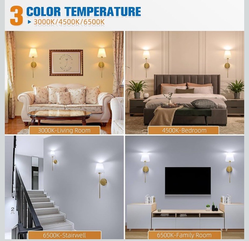 Wall Sconce Set Of 2 Battery Operated Gold Rechargeable Dimmable