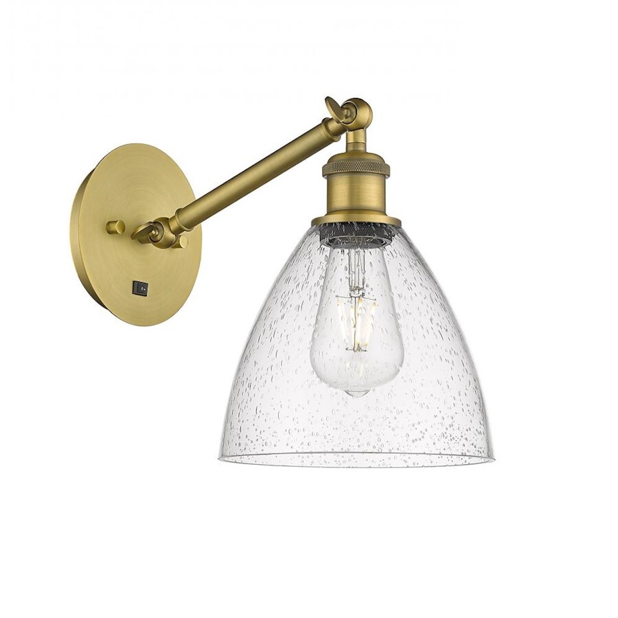 Innovations Ball Brist 7.5″ 1-L 318 LED Sconce, BB/SD – 317-1W-BB-GBD-754-LED