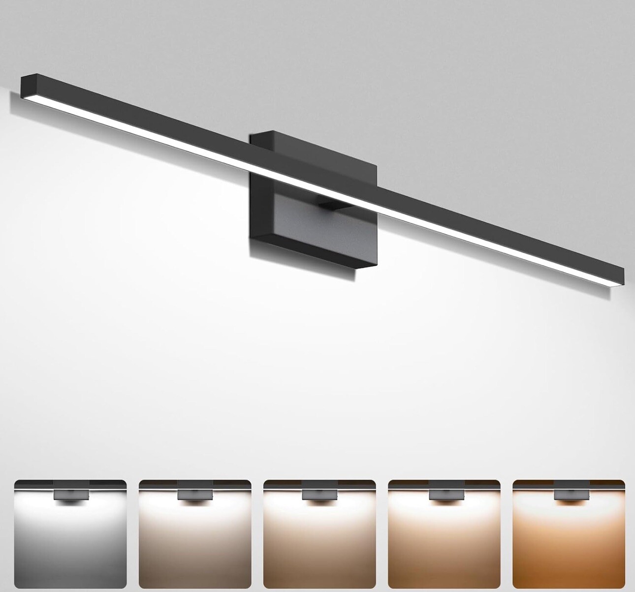 Modern Bathroom Vanity Light 39.4 inch, 24W Dimmable 5CCT Led Bathroom Light …