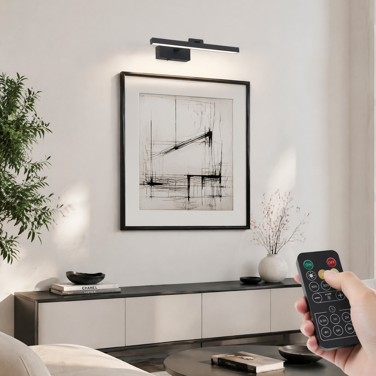 16″ Battery Operated Wall Lamp LED 3CCT Picture Light Fixture 5000ma with Remote