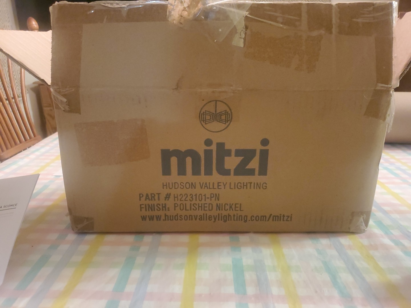 Mitzi H223101-PN Olivia Tall Wall Sconce W/ 6.5″ Shade Polished Nickel 120V New