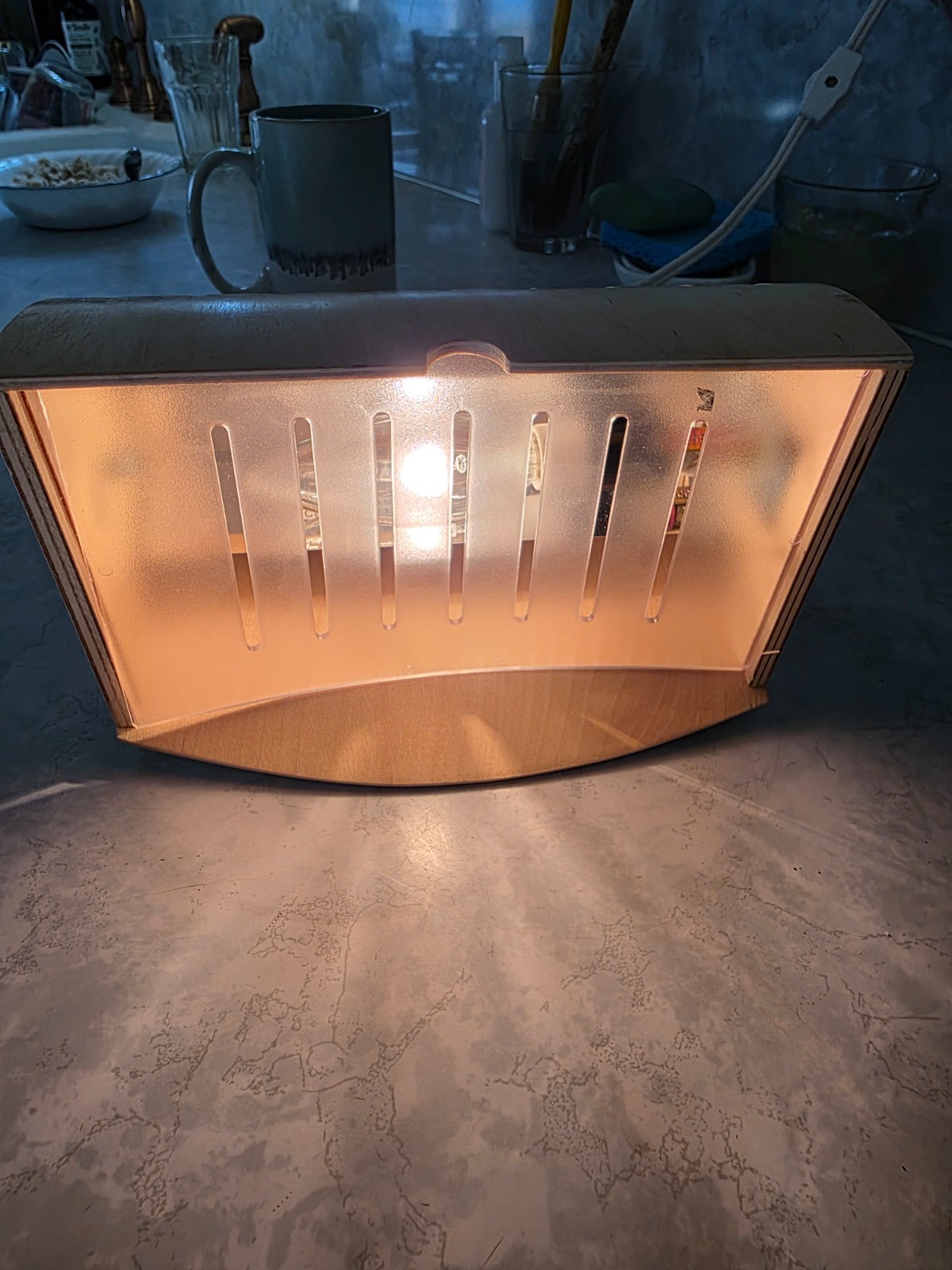 Vintage 1990’s IKEA STRIMMA Wall Lamp Birch. Design: Knut+Marianne Hagberg