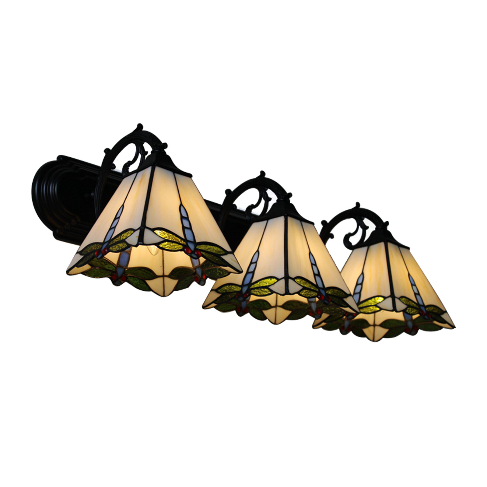 Light Fixtures Wall Sconce Lamp Tiffany Style Vintage Stained Glass Wall Mounted