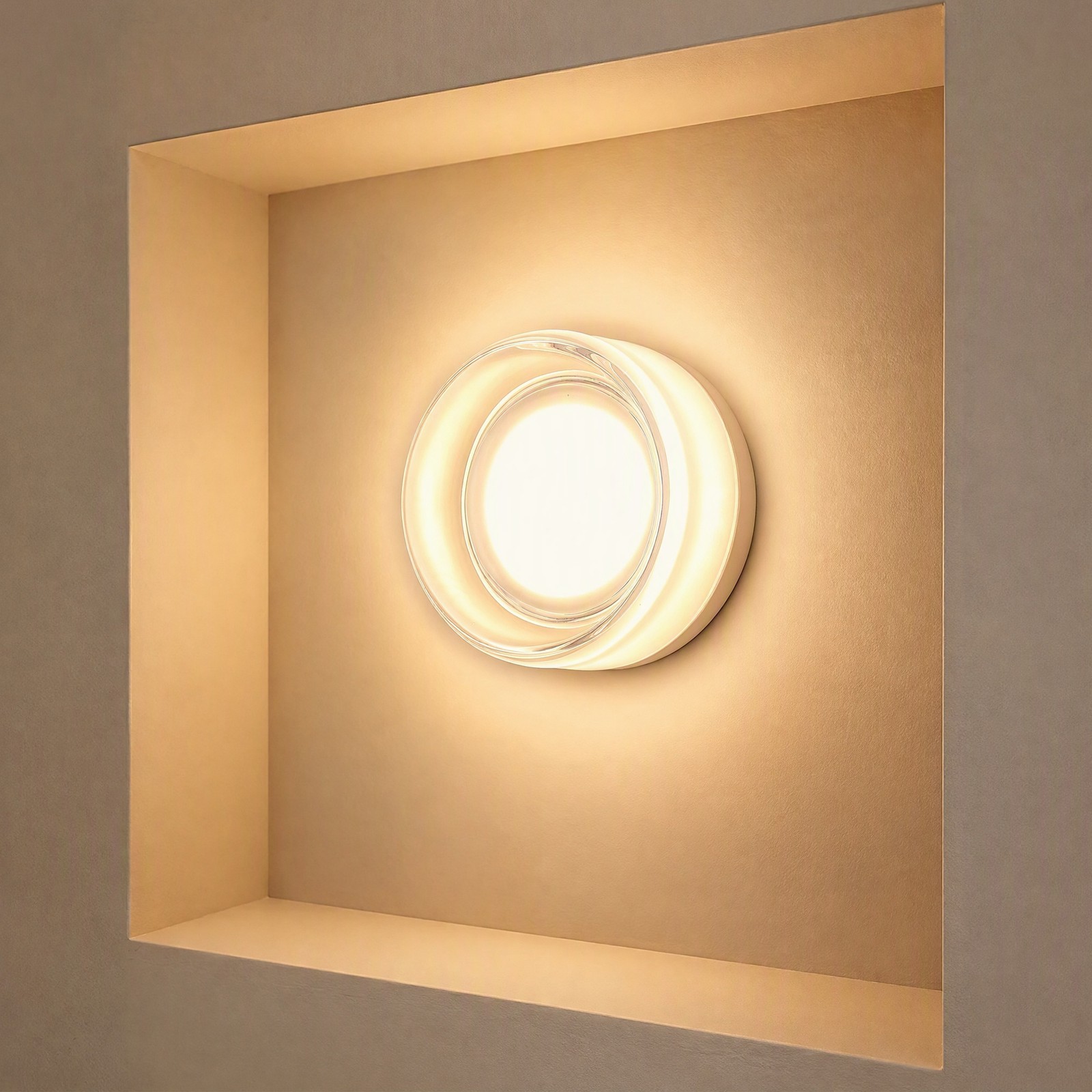 5″ Thick Glass Wall Lamp Indoor LED Sconce Bedroom Ceiling Light Fixture 3000K