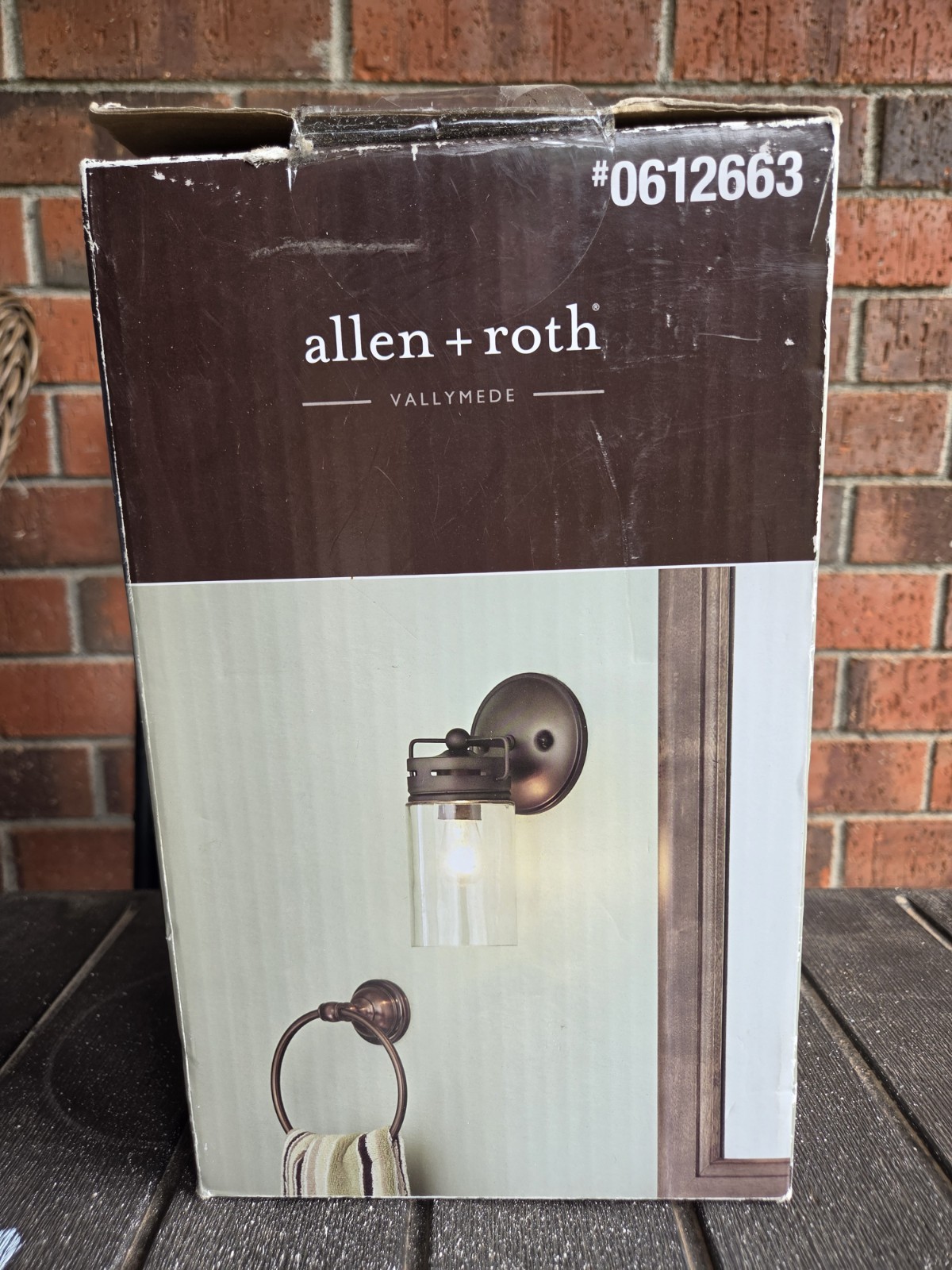 allen + roth Vallymede 5in1 Light Antique Bronze Farmhouse Bathroom Vanity light