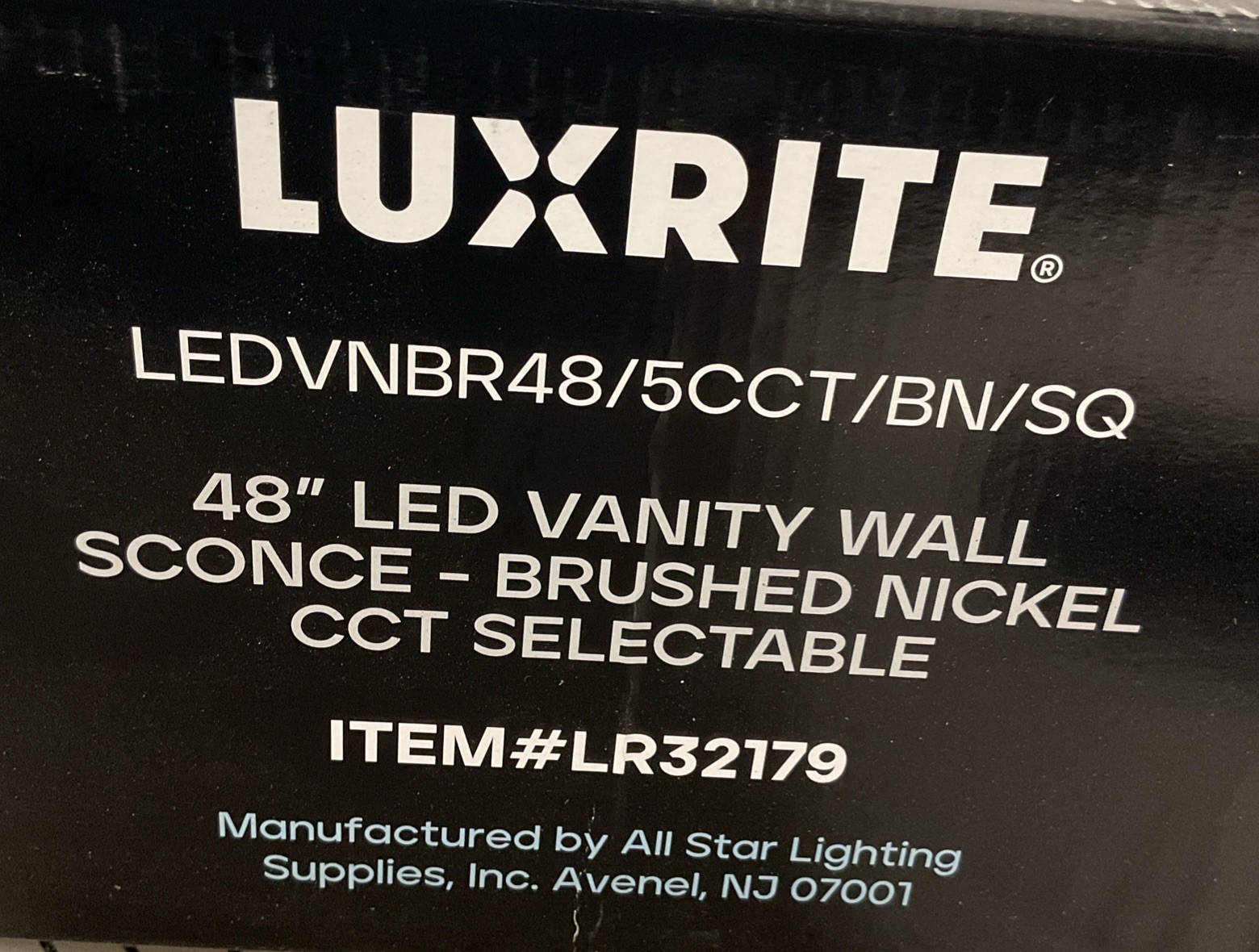 🥥 Luxrite 48 in. 1-Light Brushed Nickel Fixture 5CCT Vanity 38W🆕AS SHOWN👇