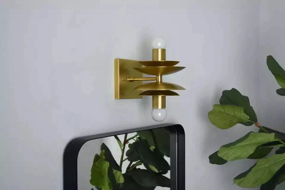 Wall Sconce Mid Century Modern Style Wall Fixture Metal Brass wall Light Lamp