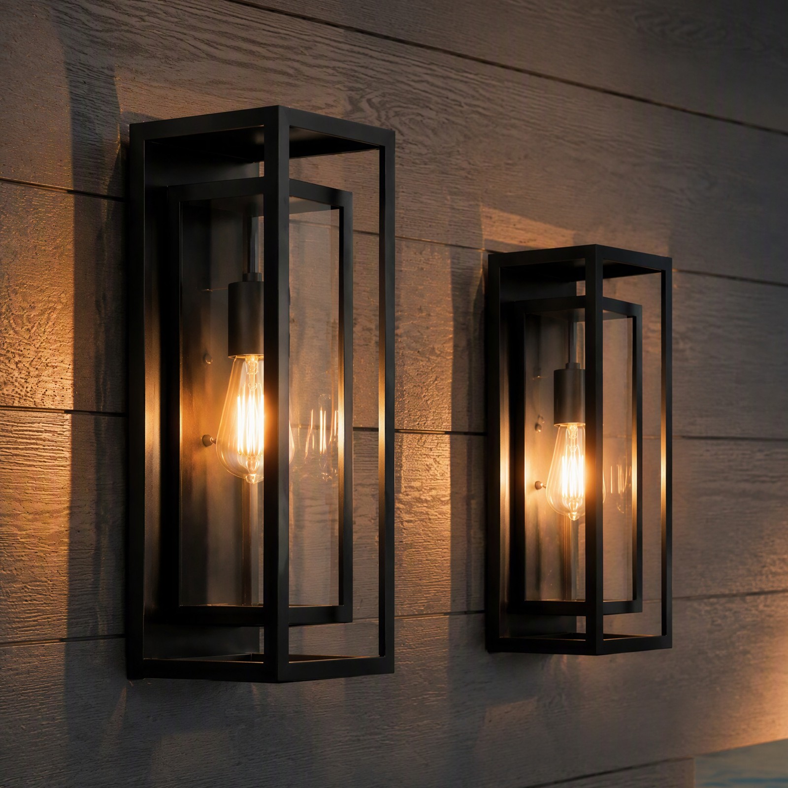 2 Pack 18″ Large Outdoor Wall Light Exterior Porch Lantern Fixture Patio Sconce