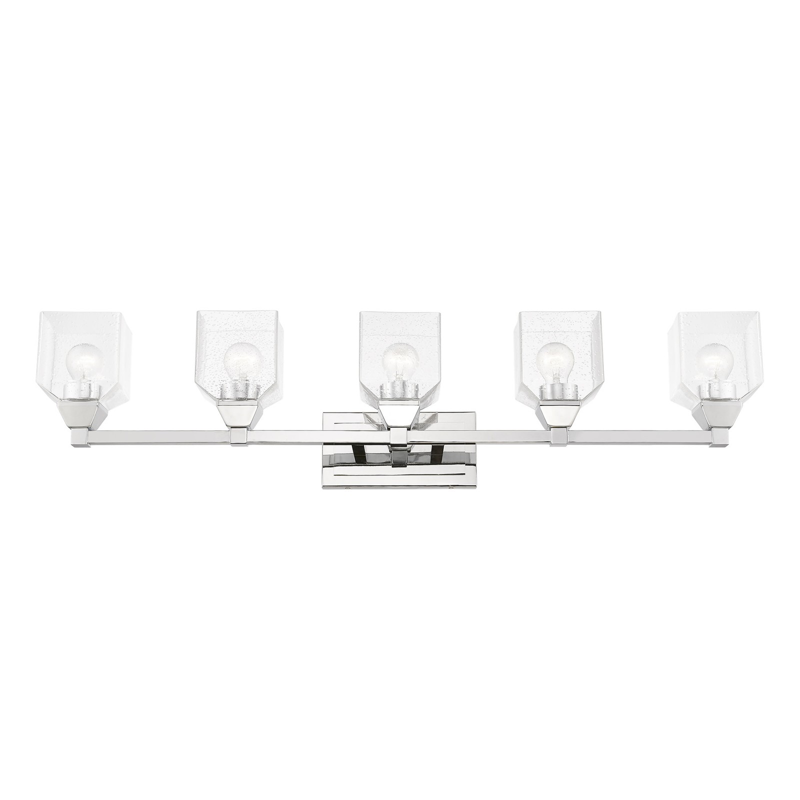 Livex Lighting 10385 Aragon 5 Light 42″W Commercial Vanity Light – Chrome