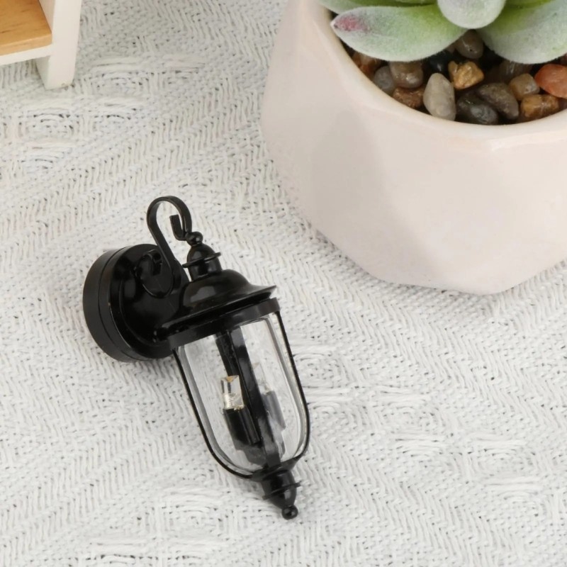 Dollhouses Wall Sconce 1/12 Scale Miniature Wall Lamp Garden Lighting