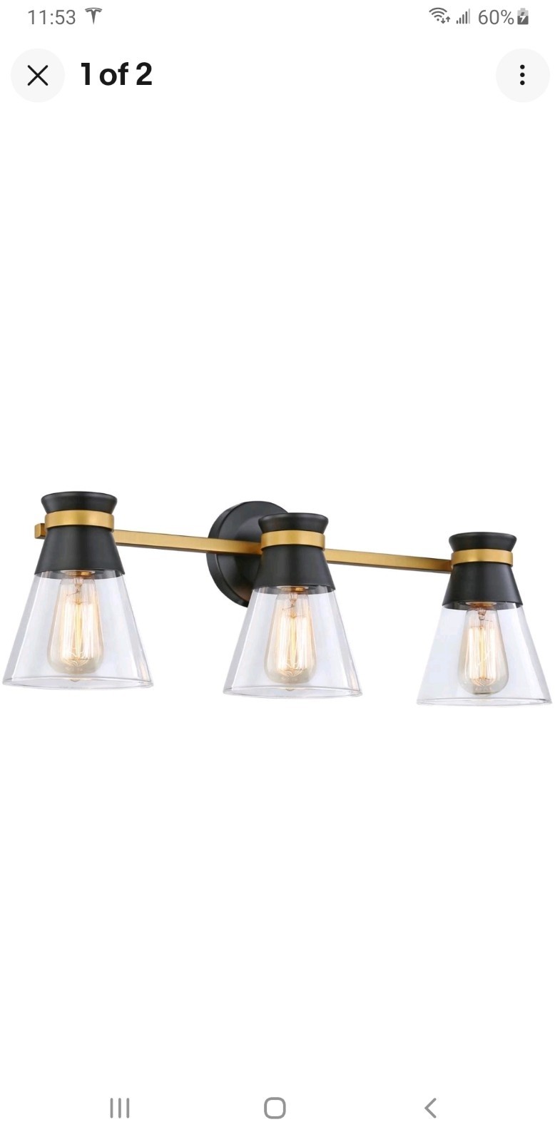 Artcraft Lighting AC11803BB Kanata Bathroom Vanity Light Black and Brushed Brass