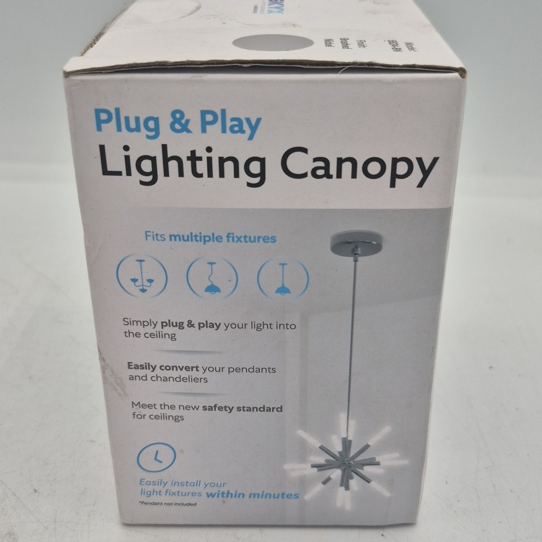 SkyPlug 5 in. Brushed Nickel Plug and Play Lighting Base – Carina
