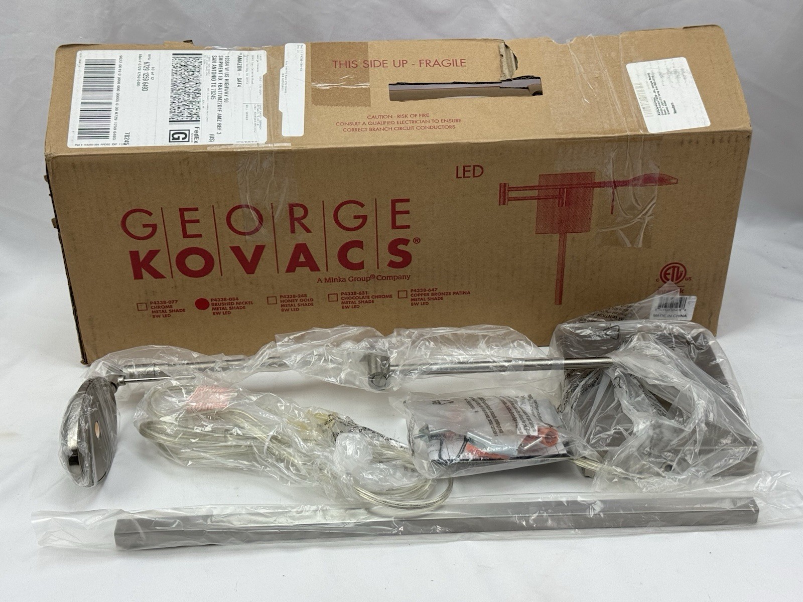 Kovacs P4338-084 1 Light 6.25″H Compliant LED Plug In Wall Sconce – Nickel