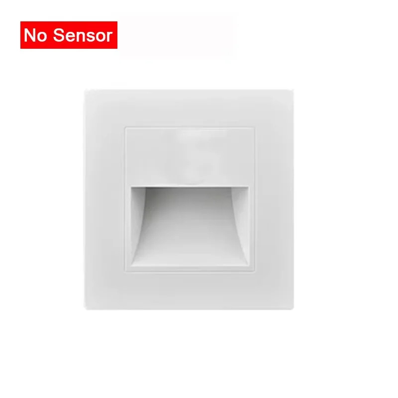 Infrared Motion Sensor Stair Lights Indoor Outdoor Stair Step Wall Lamp 3W Reces