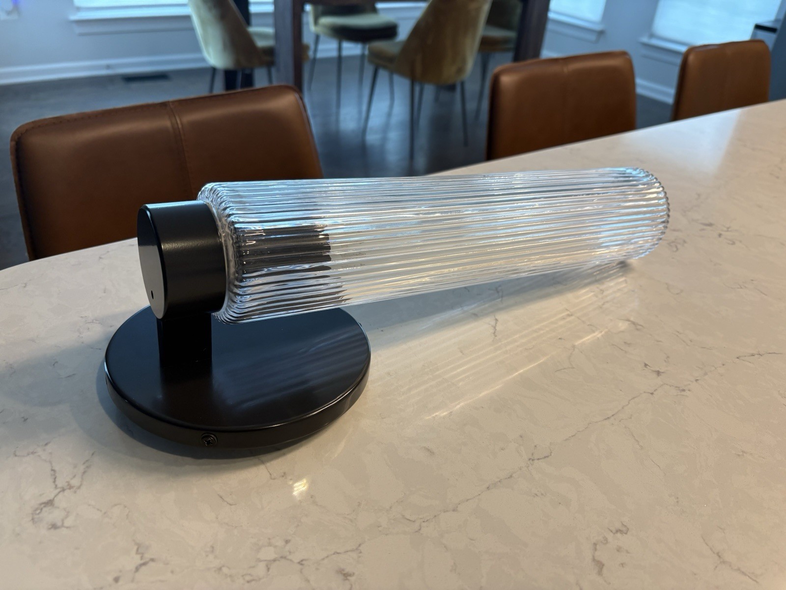 Nice! West Elm Weston Fluted Indoor/Outdoor Clear glass Wall Sconce