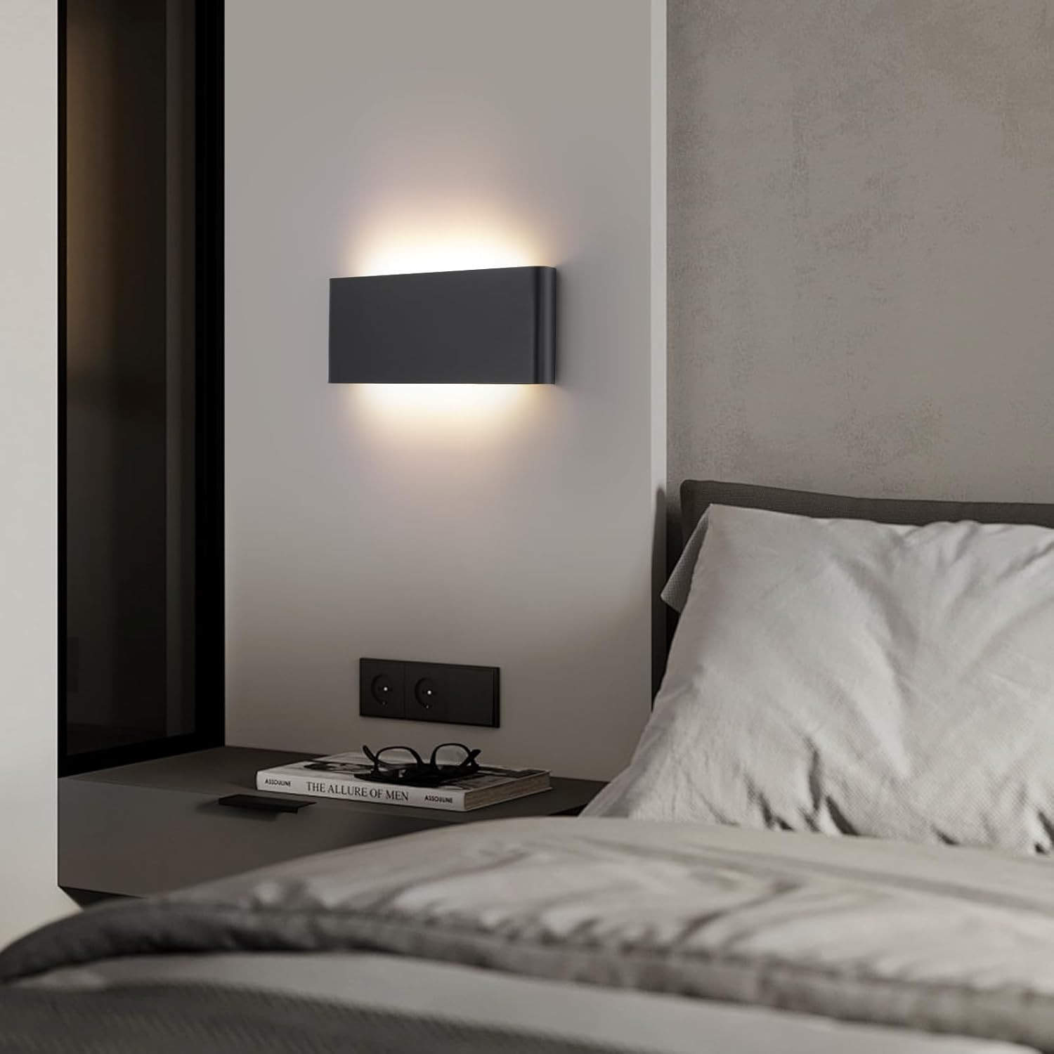 5 CCT Adjustable Dimmable Wall Lamp 24W Modern Black LED Vanity Light