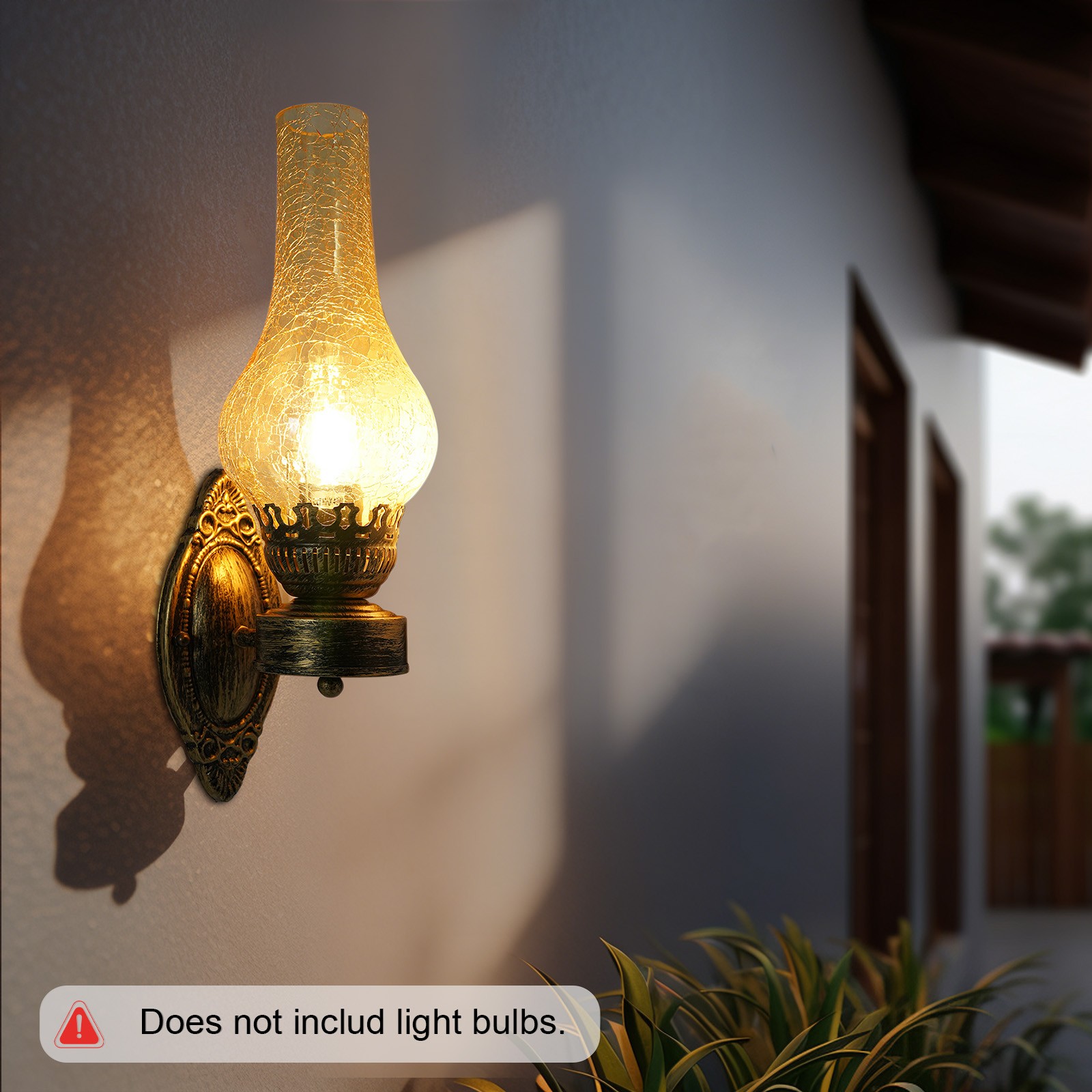 Retro Wall Sconce Light Indoor Antique Lamp Vintage Rustic Lantern Fixture