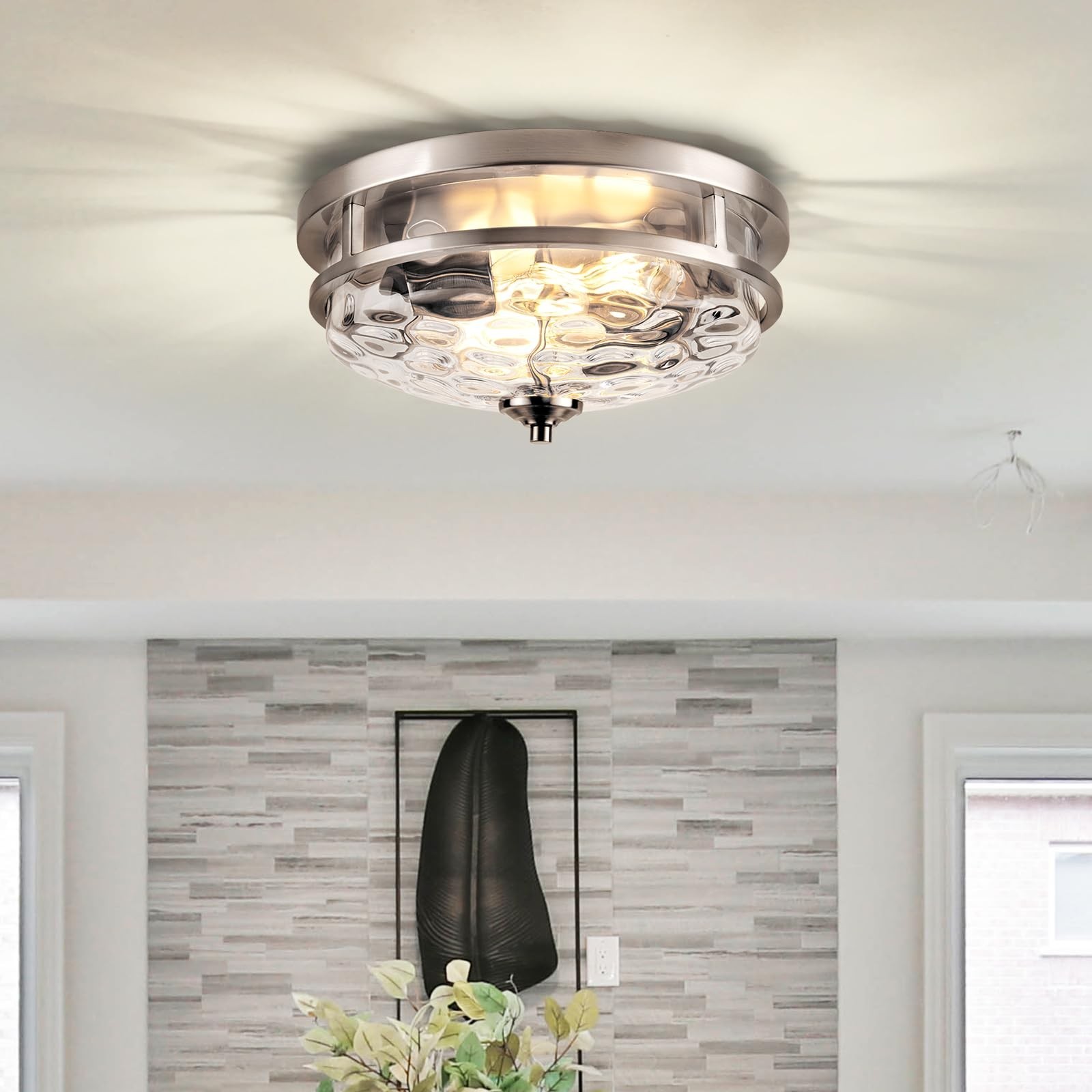 Flush Mount Ceiling Lights, 2-Light Farmhouse Close to Ceiling Light, Industr…
