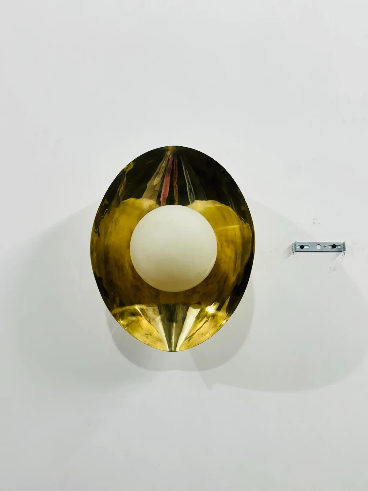 Customised Brass wall lamp Frosted Glass Balls Brass Shade Light