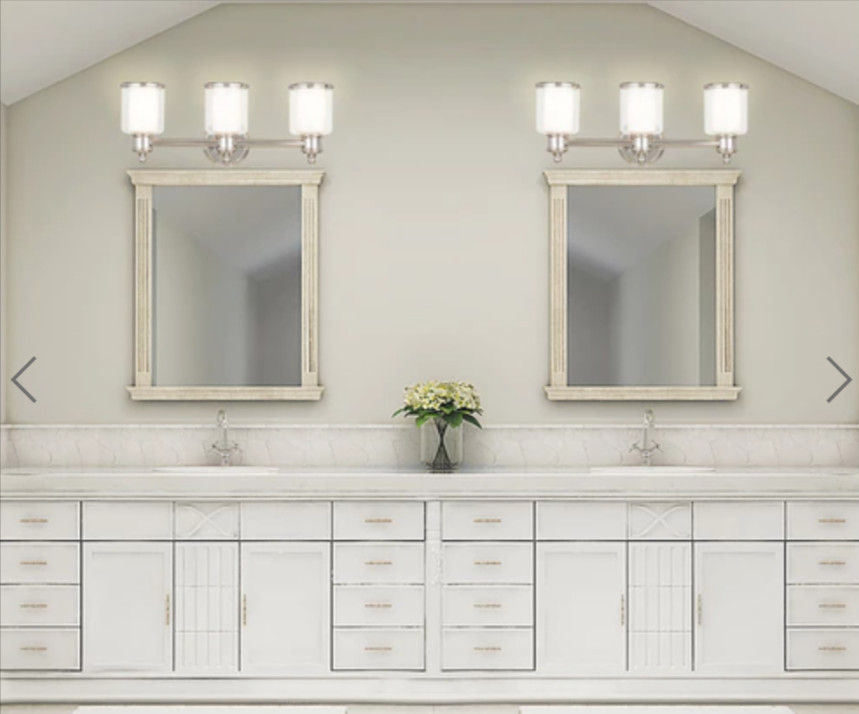 Middlebush 3 Light 24 inch Polished Nickel Bath Vanity Wall Light