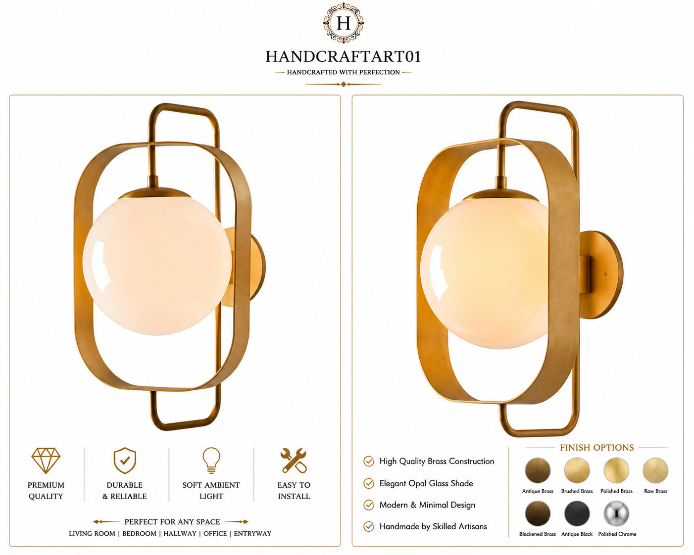 Olivia Wall Sconce Brushed Satin Brass Milk Glass Modern Bathroom Bedroom Light