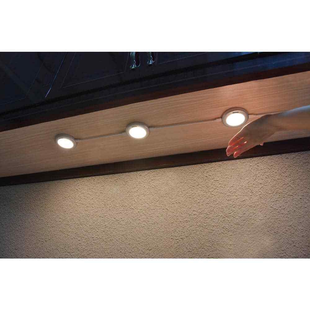 COMMERCIAL ELECTRIC 3-Pack Motion-Sensing Under-Cabinet LED Puck Light