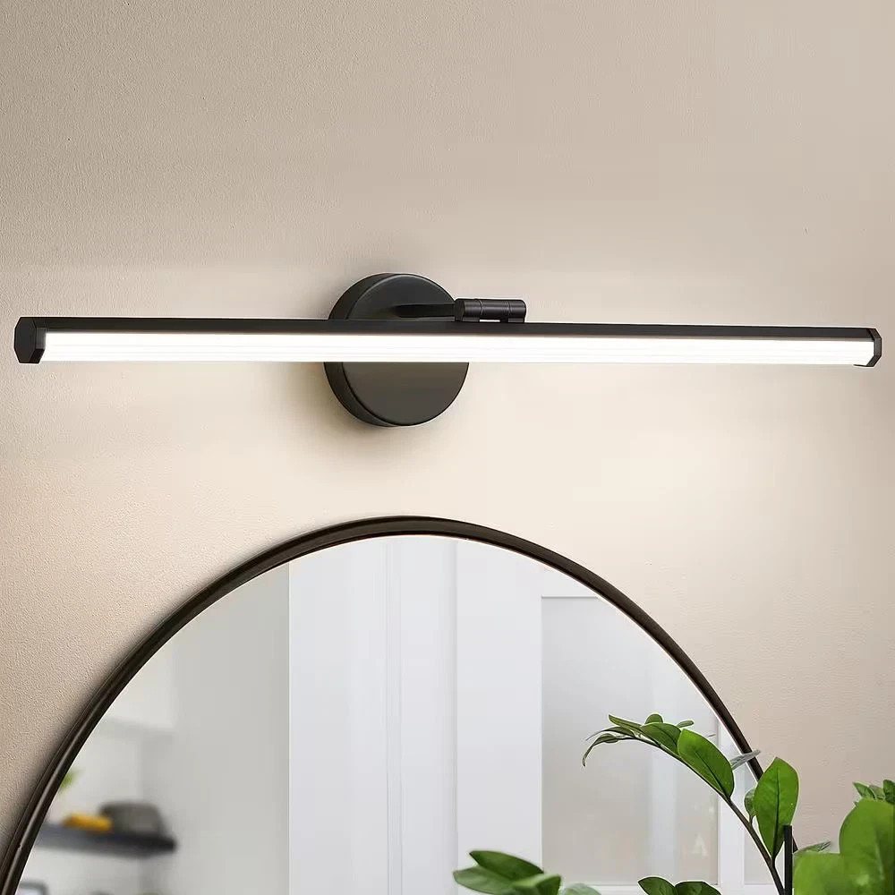 30 in. 1-Light Matte Black LED Vanity Light Bar 24-Watt Rotatable Bathroom Light