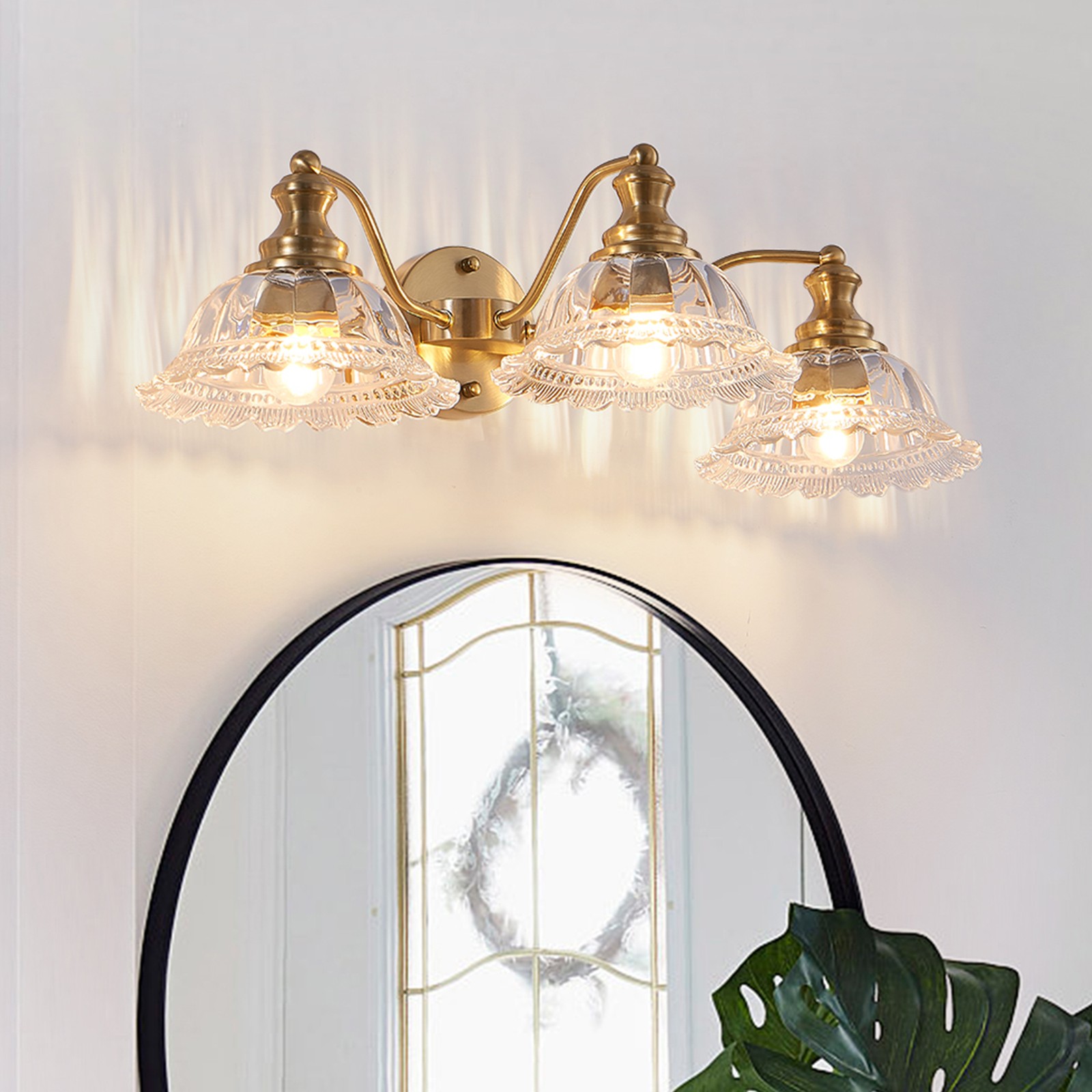 20″ Elegant Retro Vanity Light Bathroom Mirror Wall Lamp Gold LED Sconce Fixture