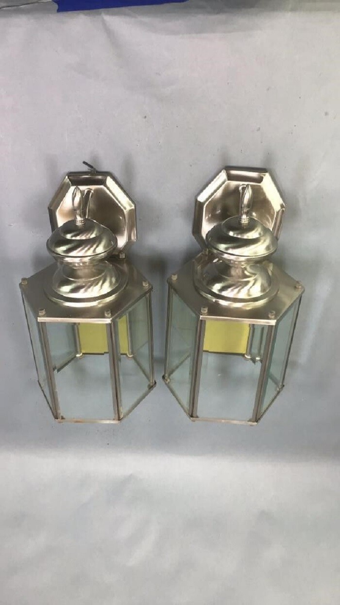 2 Polished Chrome Porch Lights